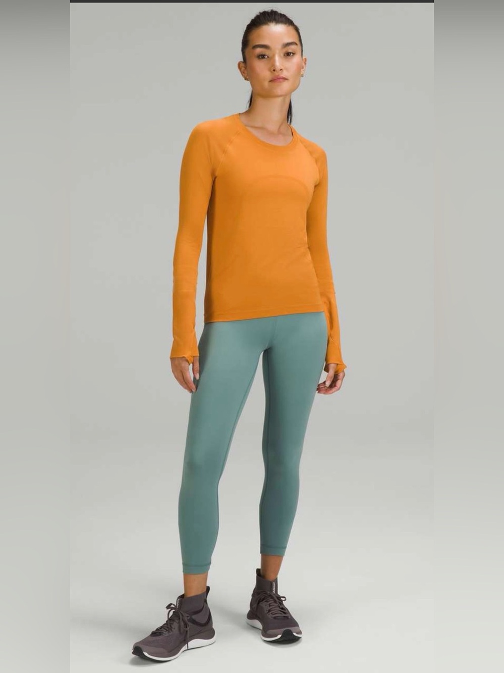 Lululemon Swiftly Tech Long Sleeve Shirt 2.0 Race Length – Autumn Orange